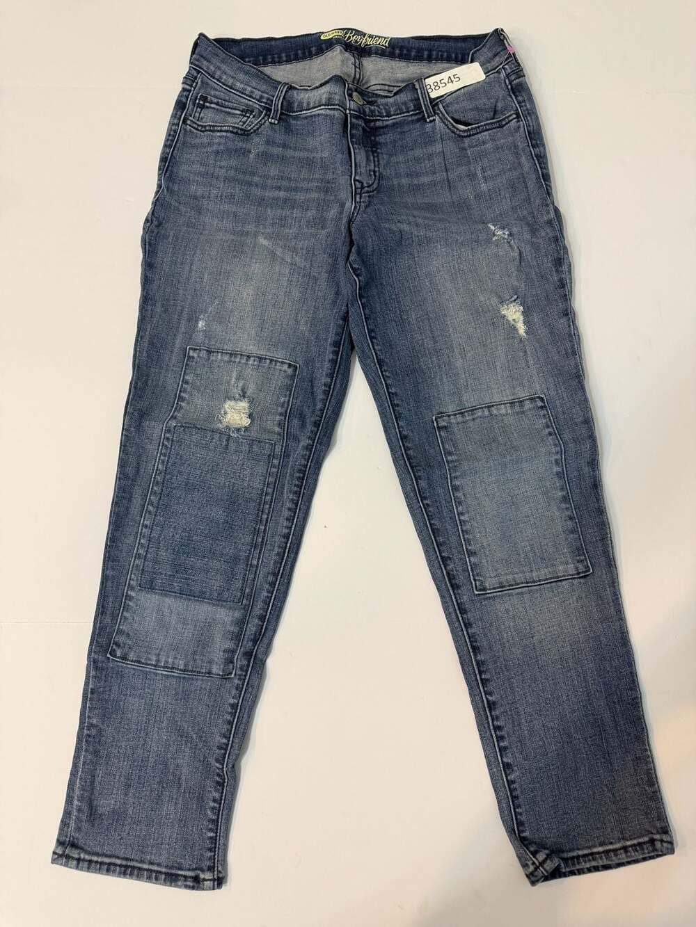 Old Navy The Boyfriend Distressed Patchwork Jeans